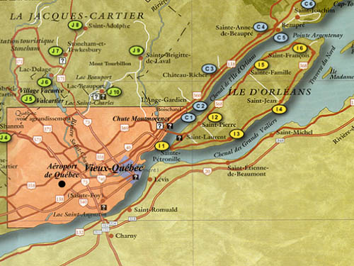 Map of Quebec Region
